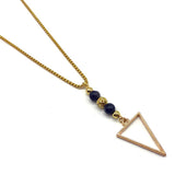 Triangle Pendant Necklace For Men Vintage Hollow Ball Pave Crystal Long Chain Necklace For Men Women Fashion Jewelry Gift