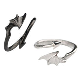 Punk Style Titanium Brass Koakuma Little Devil Dragon Gothic Evil Vampire Rings Open Ring Party Jewelry Accessories