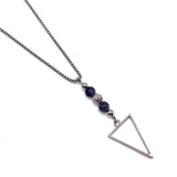 Triangle Pendant Necklace For Men Vintage Hollow Ball Pave Crystal Long Chain Necklace For Men Women Fashion Jewelry Gift