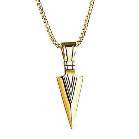 Titanium Steel Arrow Pendant Necklace Vintage Men&#39;s Fashion Domineering Punk Hip Hop Jewelry Creative Personality Pendant Gift
