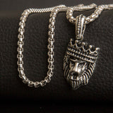Retro Crown Lion King Necklace
