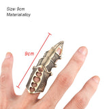 Gothic Rock Scroll Joint Full Finger Ring